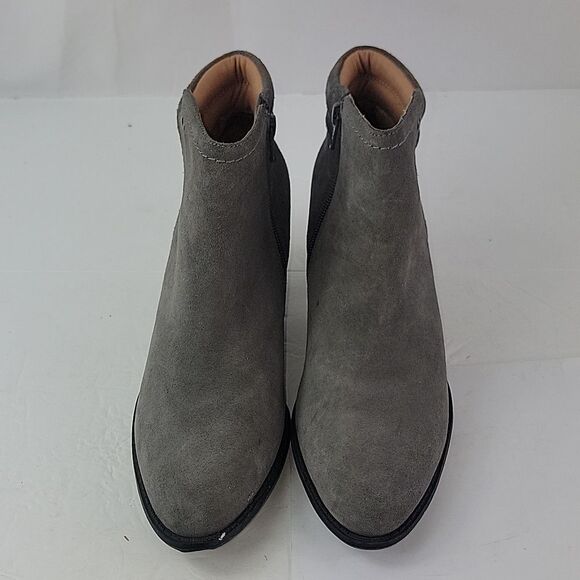 Vionic Jessie Gray Suede Leather Women's Ankle Boots - Picture 9 of 14